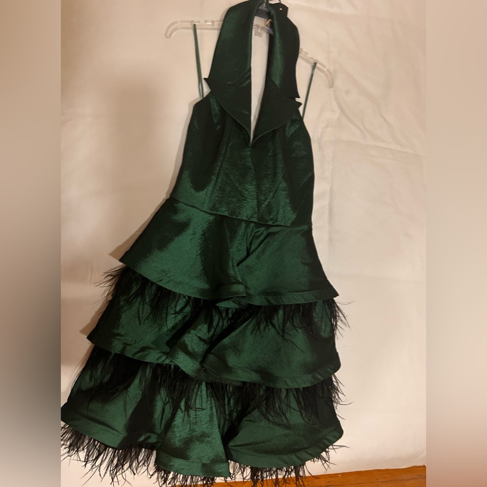 Green cocktail dress